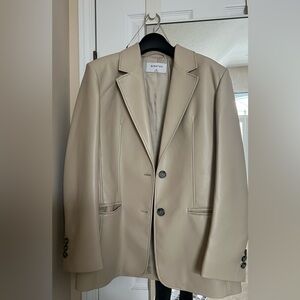 Babaton vegan leather blazer